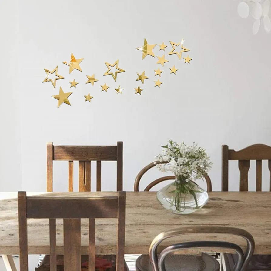 3D Star Mirror Wall Stickers