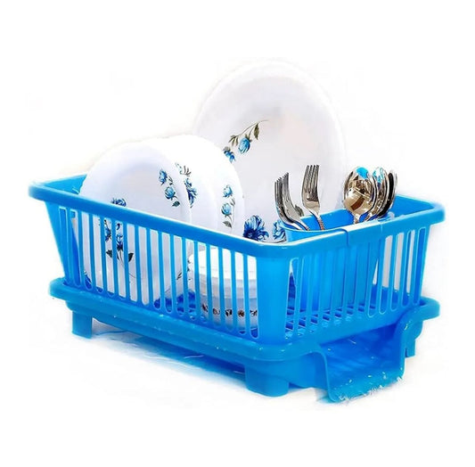 Fancy Plate Rack  - 3 in 1 Large Durable Plastic Kitchen Sink Dish Rack 