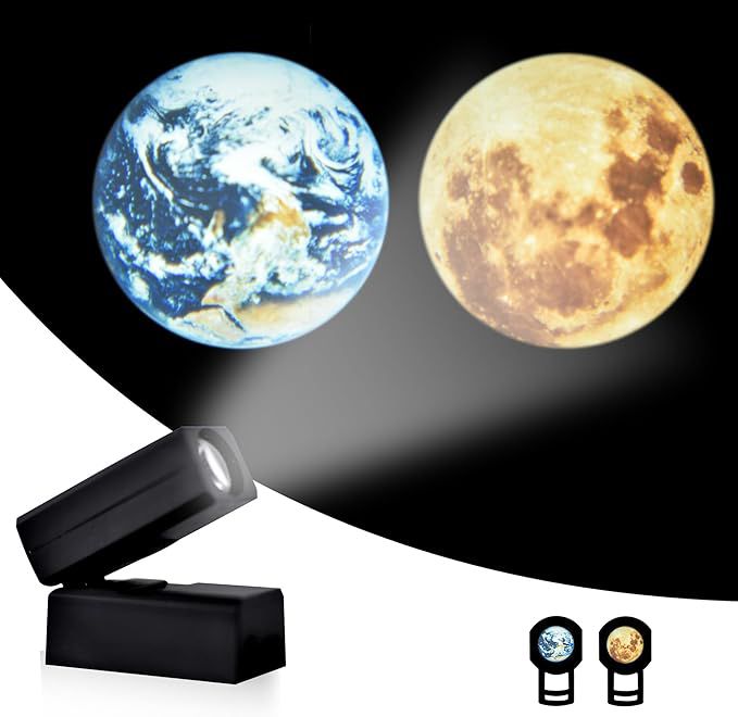 Bedroom & Living Room Moon Lamp Projector