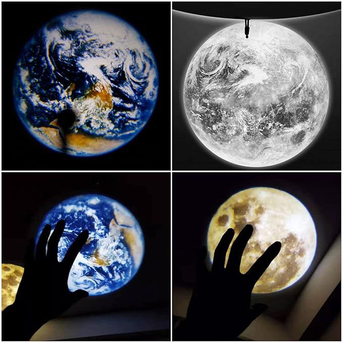 Bedroom & Living Room Moon Lamp Projector
