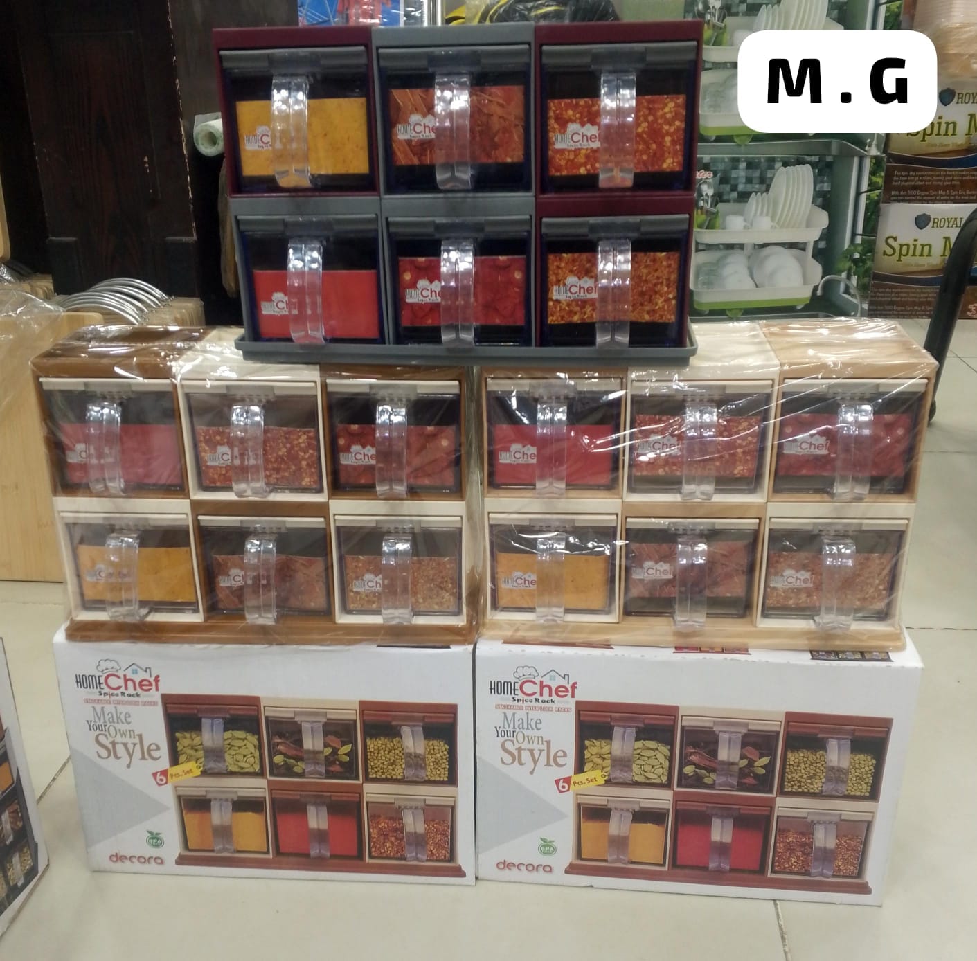 Bright Home Chef Kitchen Spice Rack 6 in 1 Convertible and Adjustable