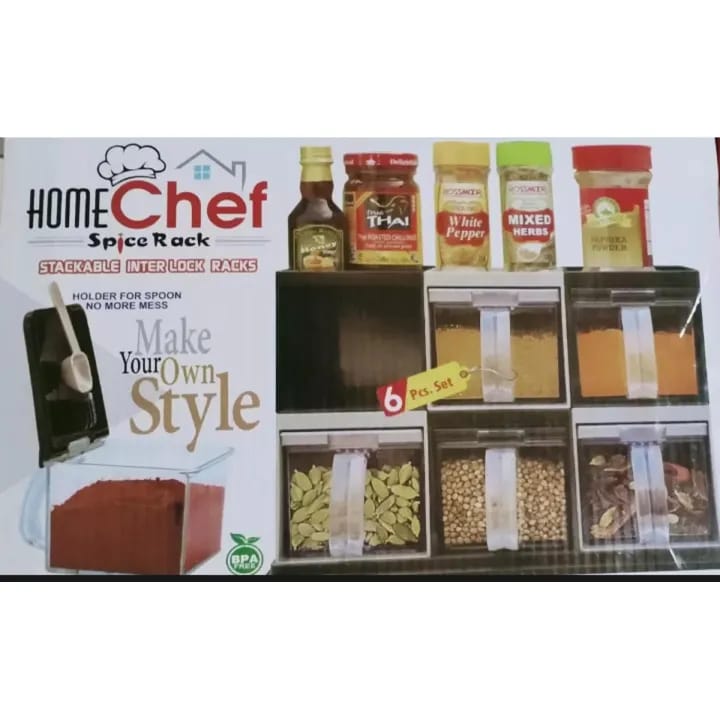 Bright Home Chef Kitchen Spice Rack 6 in 1 Convertible and Adjustable