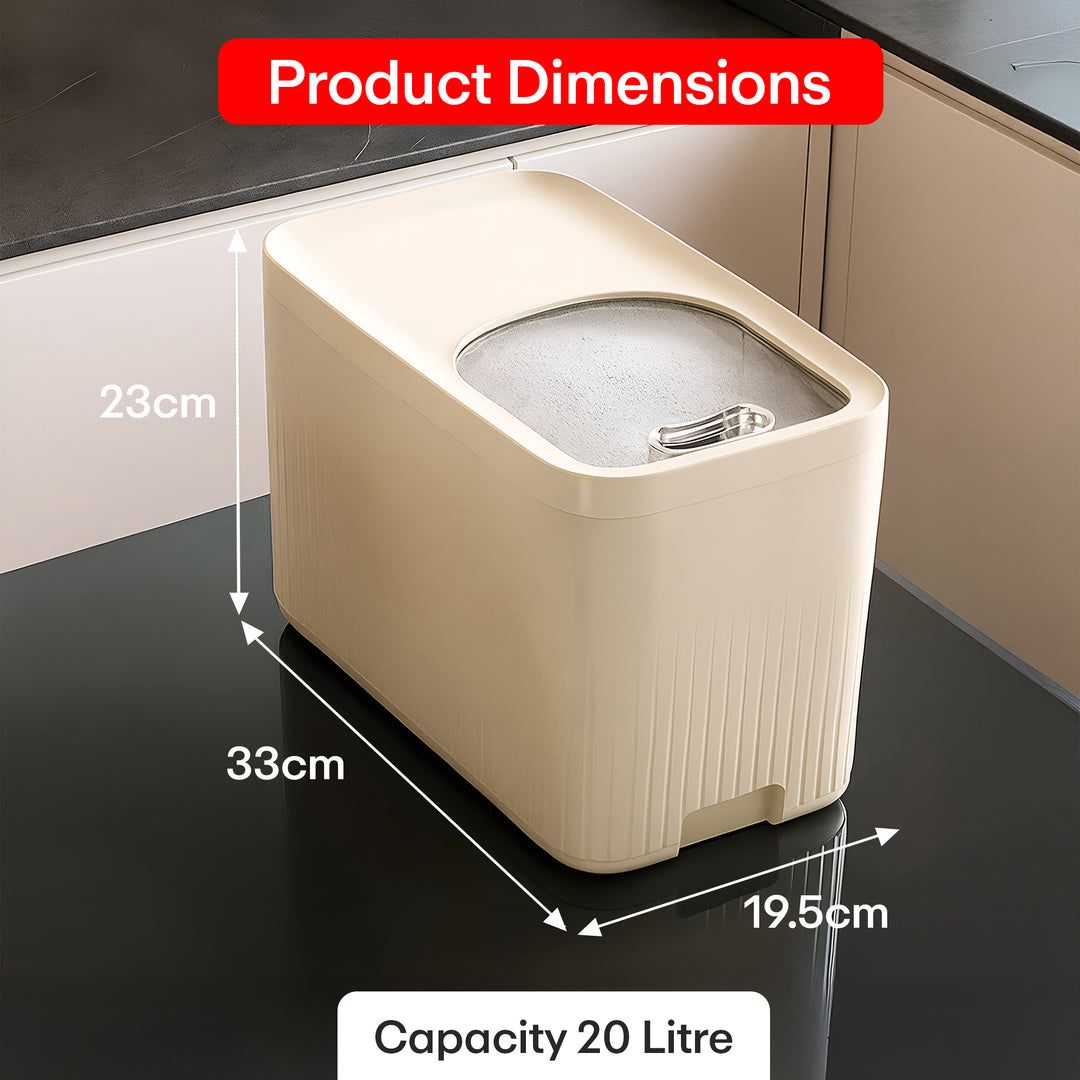 Airtight Rice Bucket Cereal Dispenser