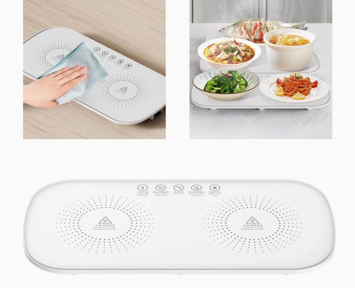 Electric Warming Tray With Adjustable Temperature Food Warmer Fast Heating
