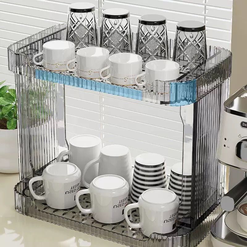 Double Layer Acrylic Multi Purpose Storage Rack