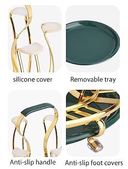 Golden Glass Drying Rack, 6-Glass Holder 