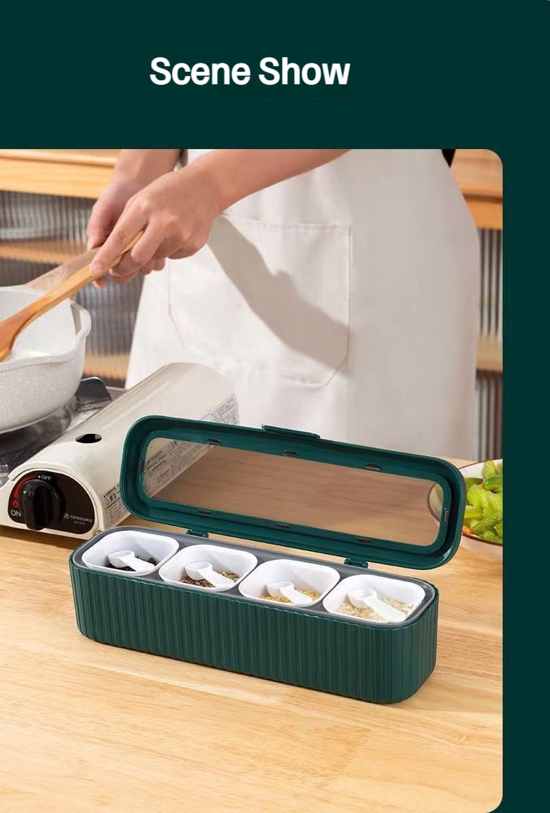 Luxury 4 grid masala box