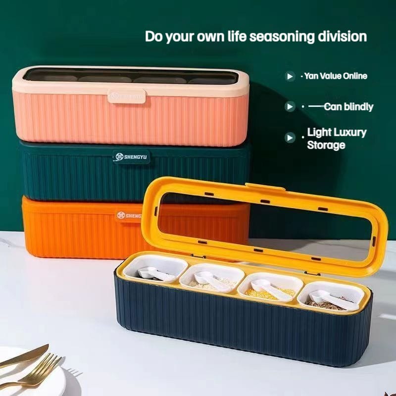 Luxury 4 grid masala box