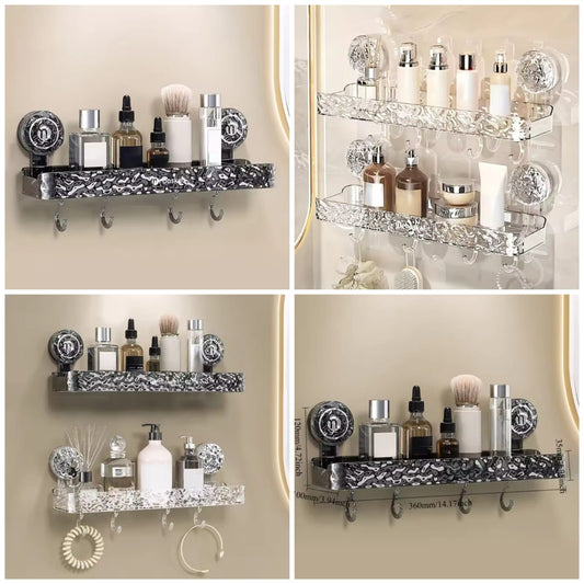 Crystal Suction Wall-Mounted Shelf