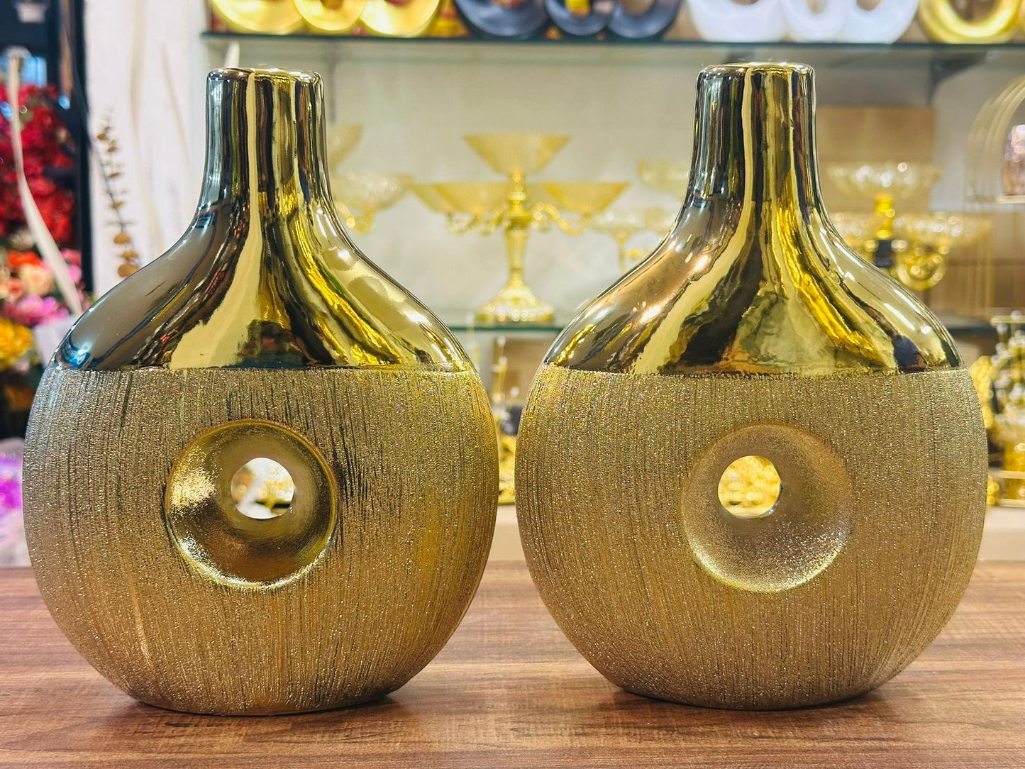 Gold Textured Vases - EACH
