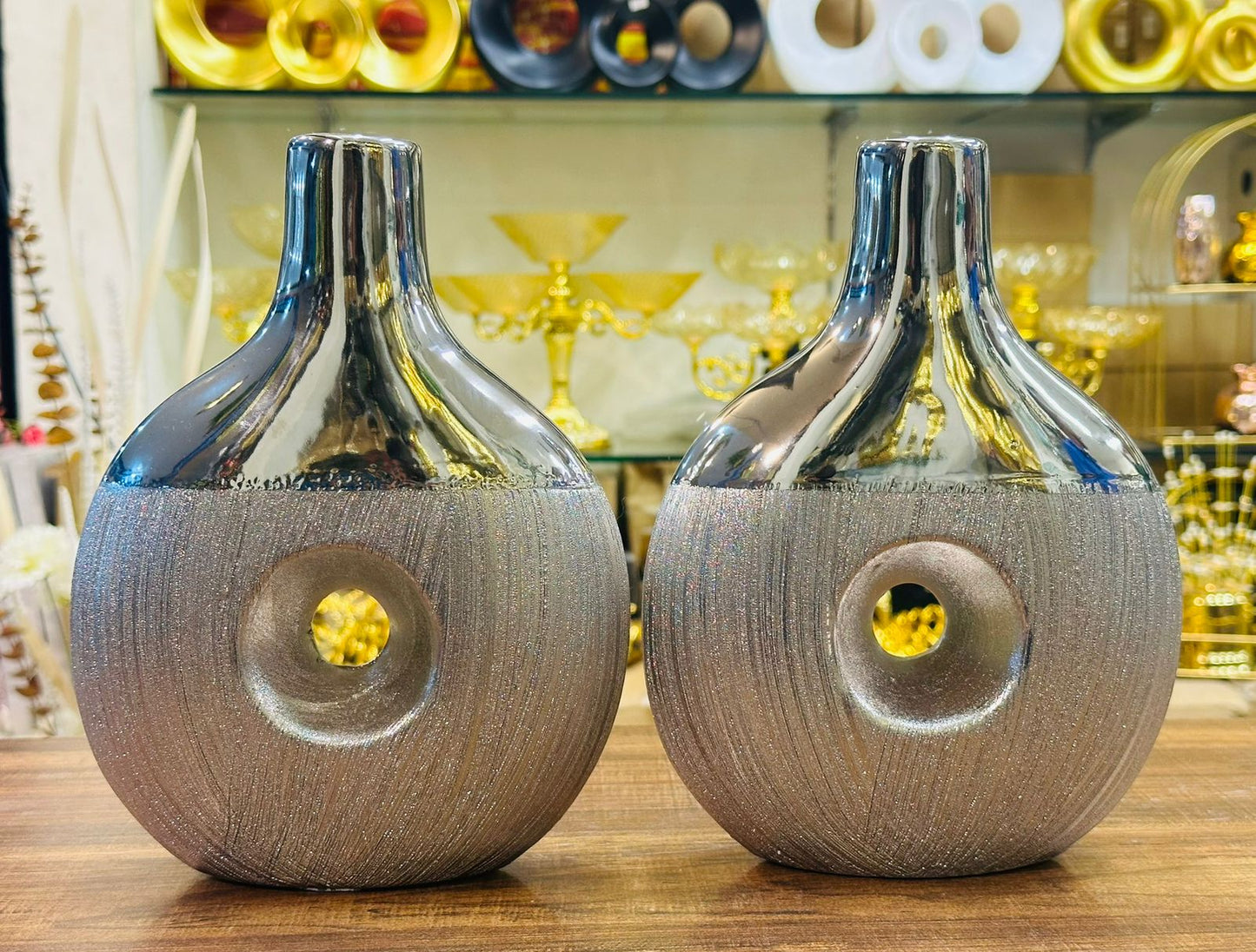 Gold Textured Vases - EACH