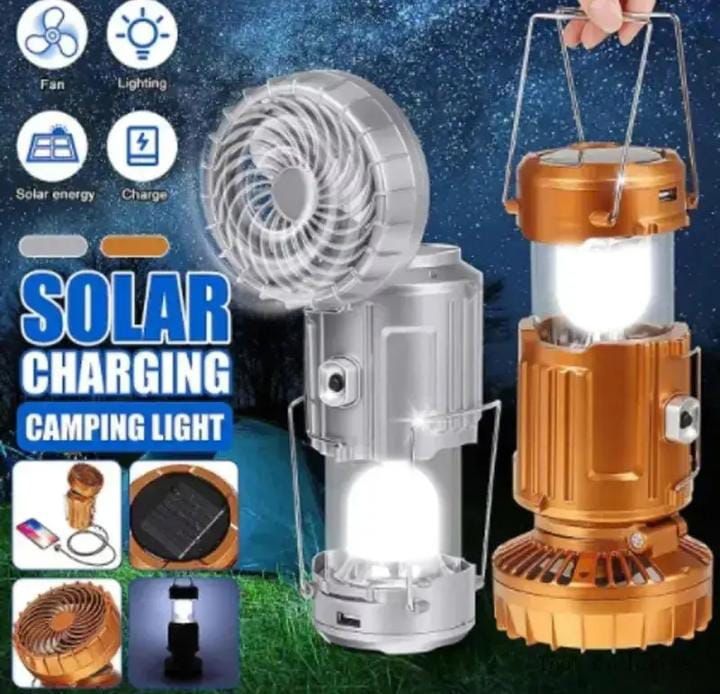Multifunction Solar Camping Fan & Light