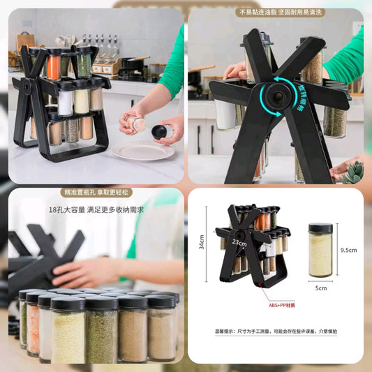 Ferris 18 Jar Rotating Spice Rack - Premium Quality