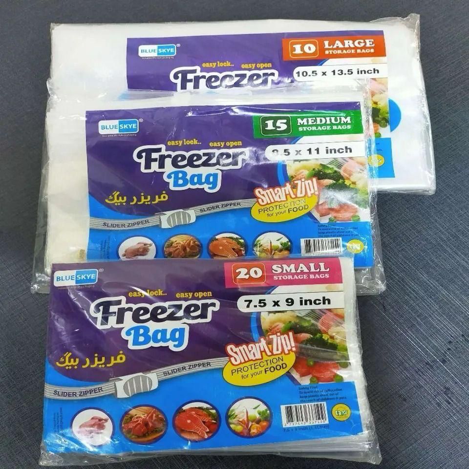 Slider Washable Freezer Bags