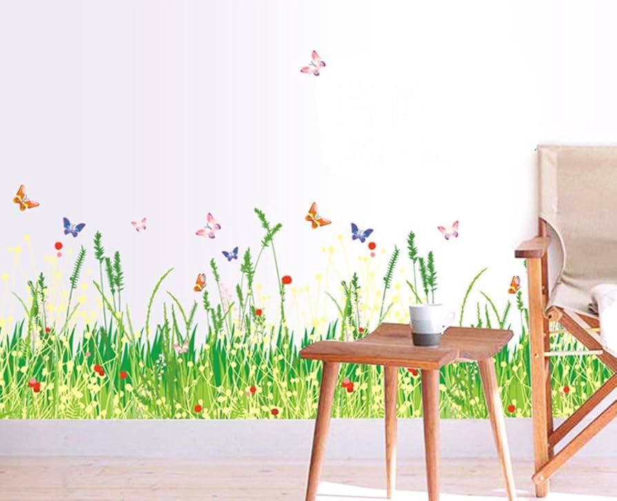 Plant & Butterfly Wall Decal