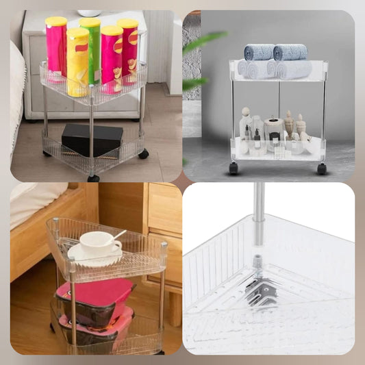Acrylic Triangle Corner Trolly