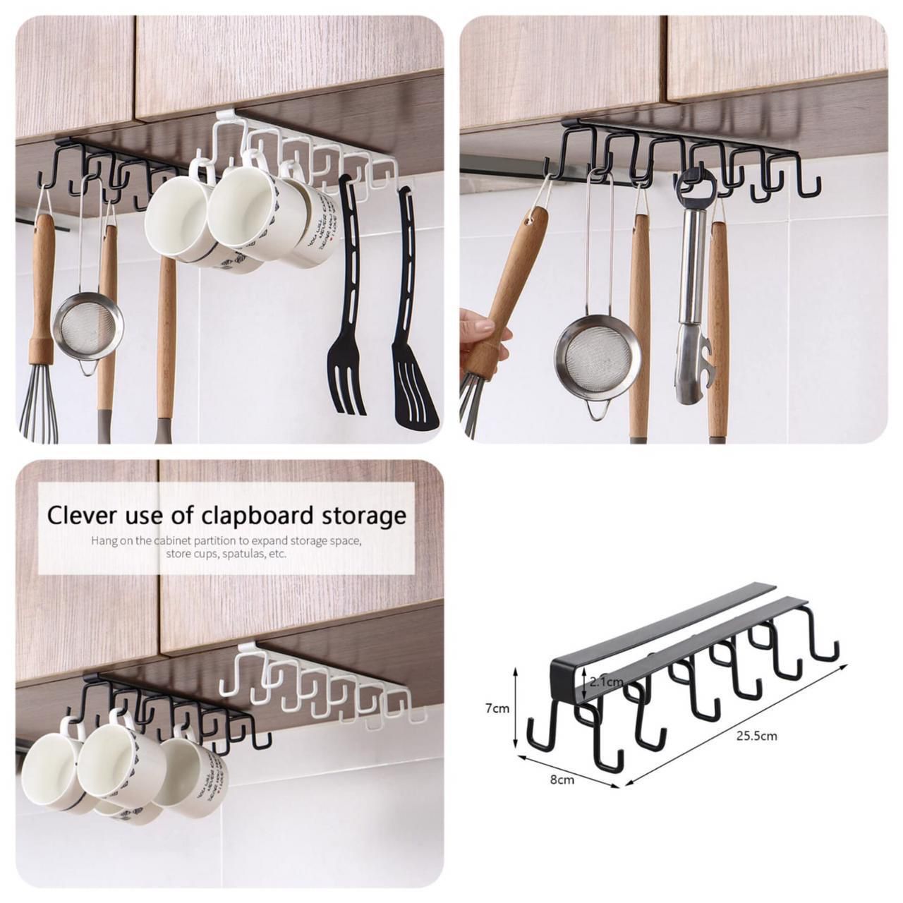 Space-Saving Under-Shelf Cabinet Organizer