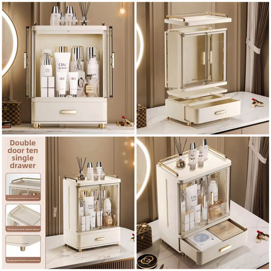Large Capacity Cosmetic Organizer with Drawers - Foldable
