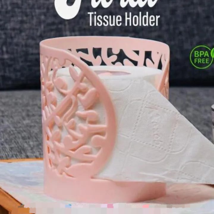 Stylish Floral Round Shape Tissue holder
