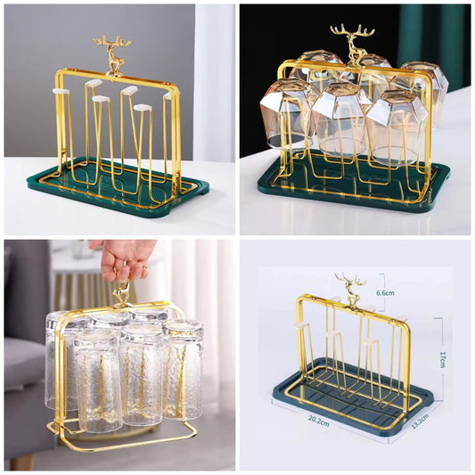 Deer Glass Storage Rack - Premium Quality