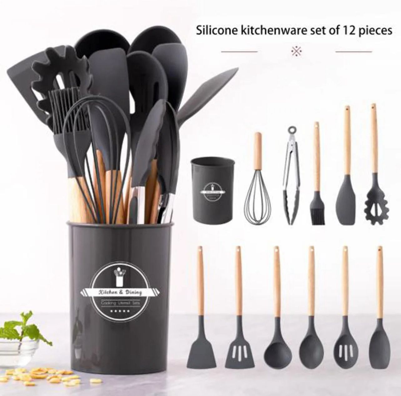 Silicon 12 pcs Spoon Set - High Quality