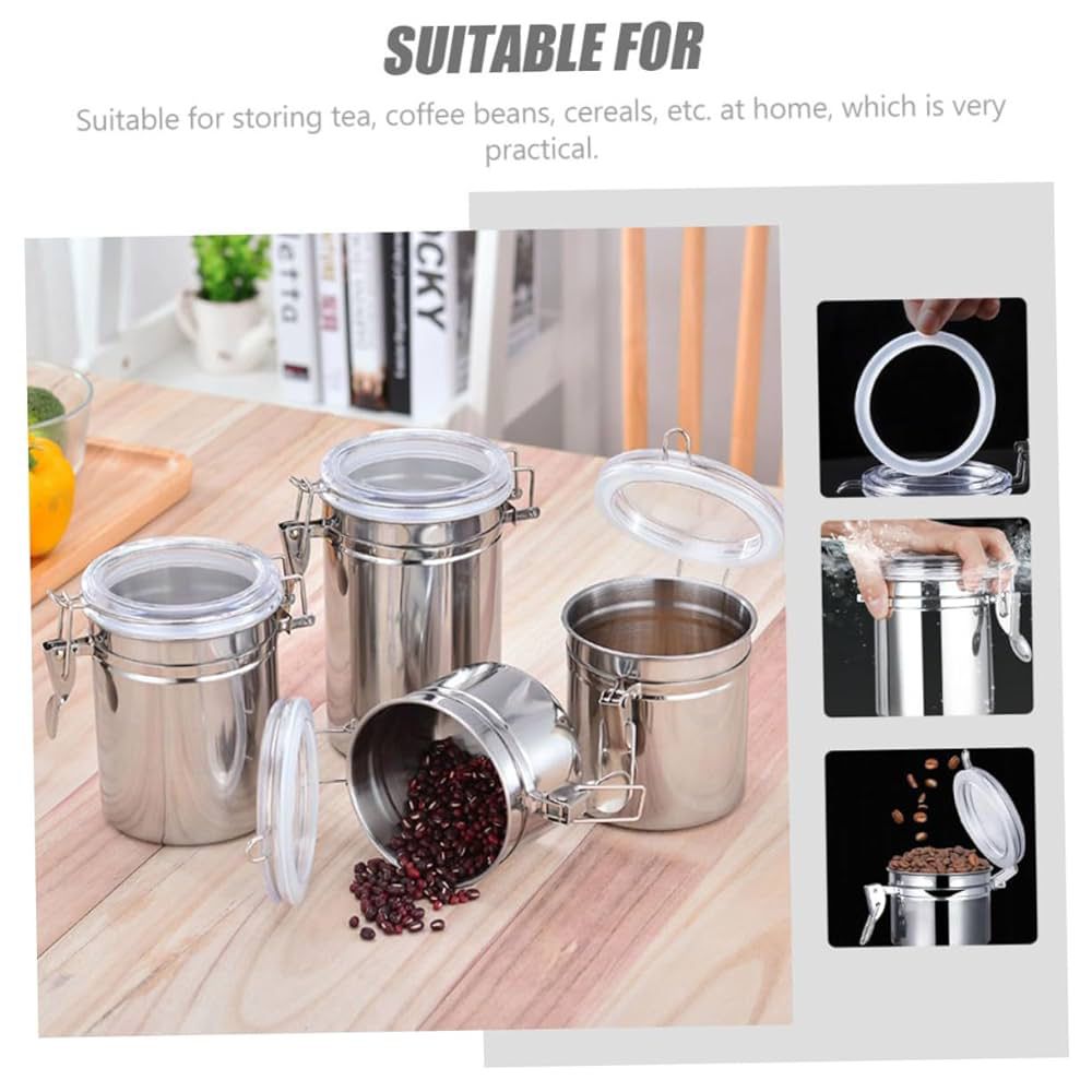 4pcs Air Tight Food Storage Jars Cereal Containers