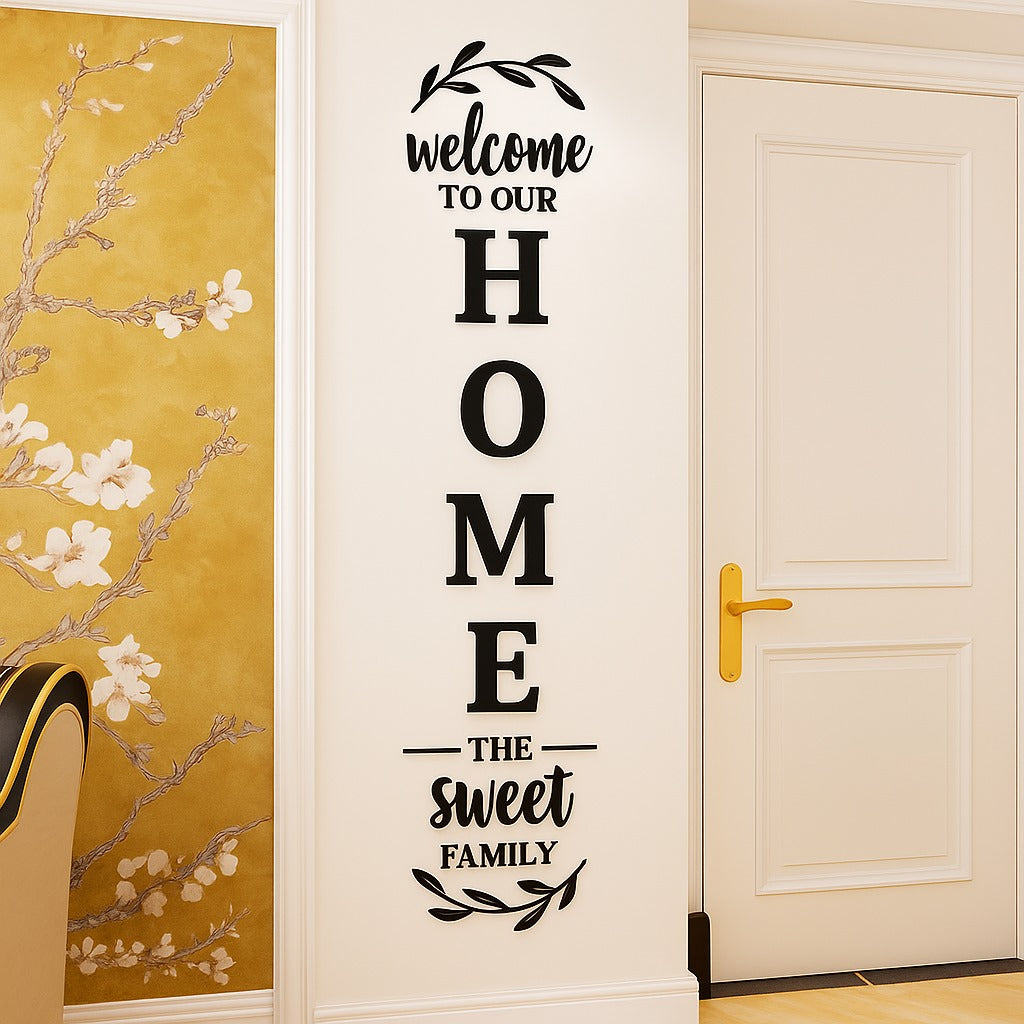 Vibrant Wooden "Sweet Home" Wall Art & Housewarming Gift - 3D Laser Cut