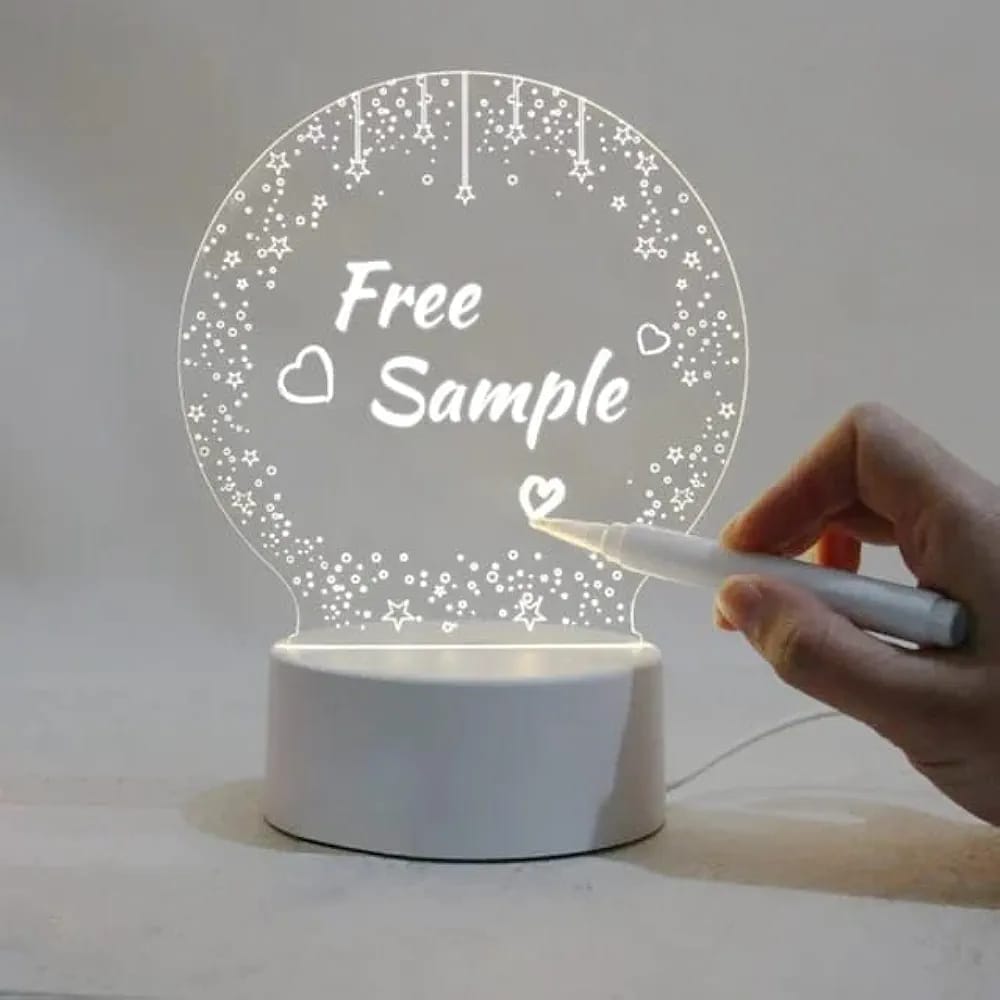 LED Acrylic Message/Note Board Lamp