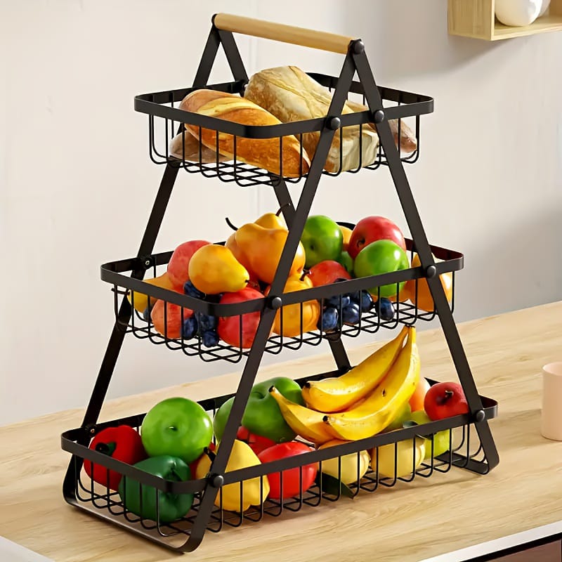 Metal 3 Layer Fruit Basket  High Quality