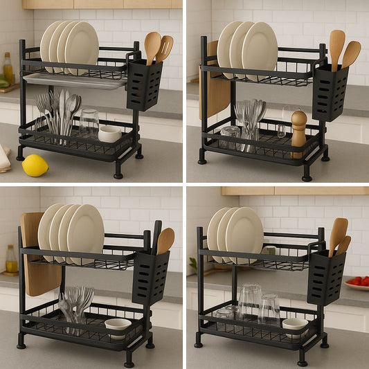 2-Tier Stainless Steel Dish Rack (Premium Quality