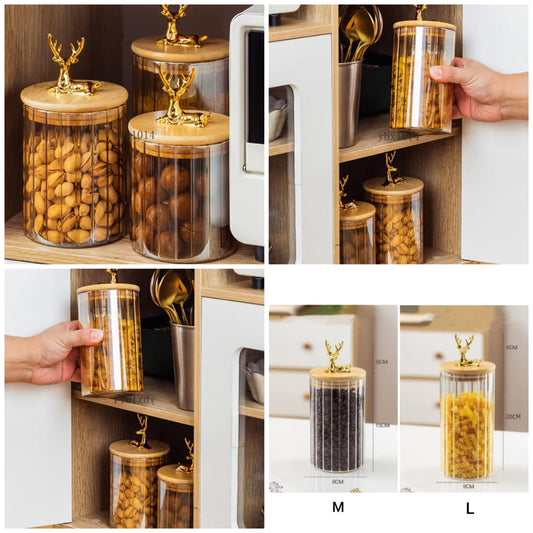 Glass Storage Jar - 3 Pcs Set