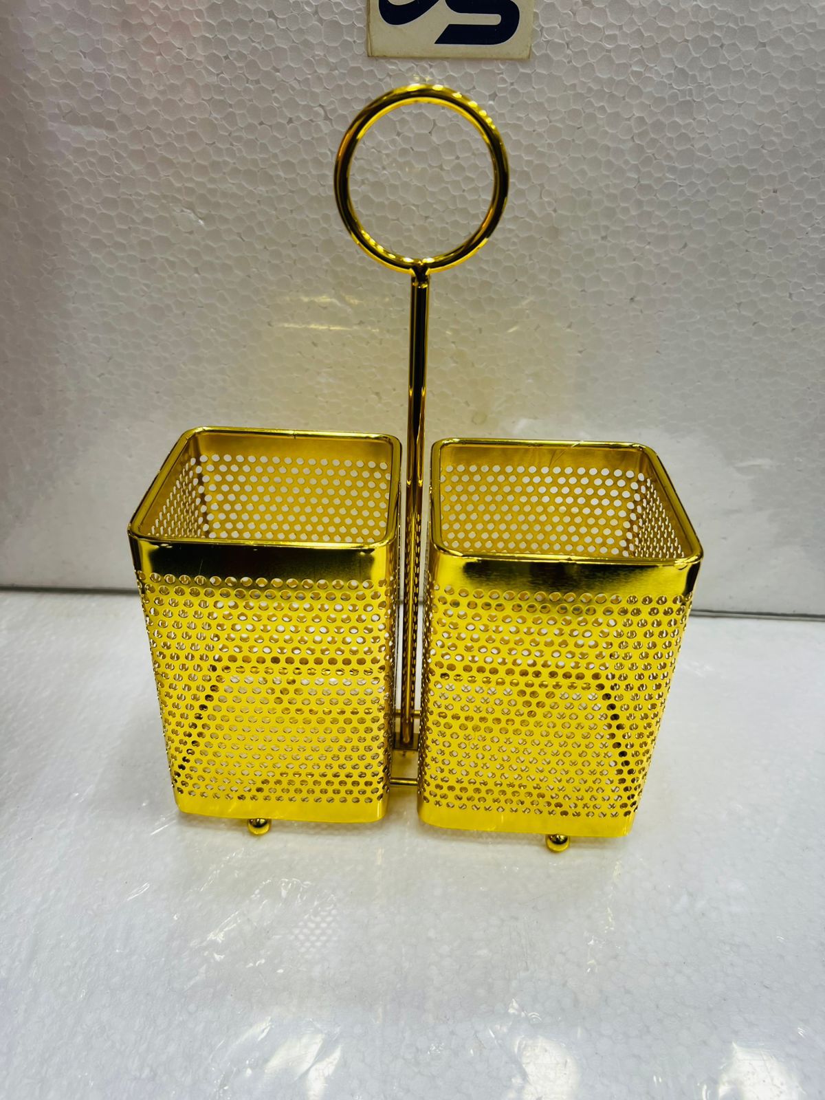 GOLDEN SPOON HOLDER - TWO PARTITION