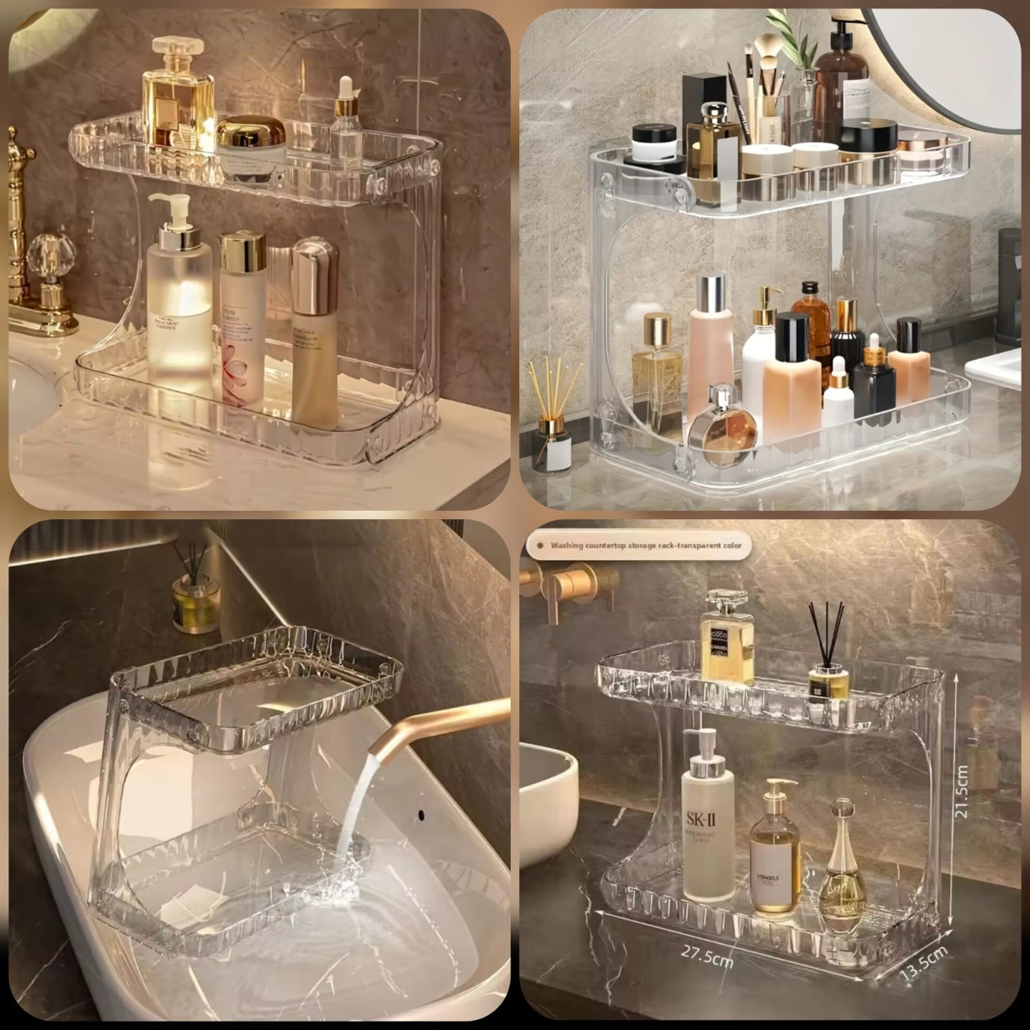 2-Tier Acrylic Cosmetic Organize
