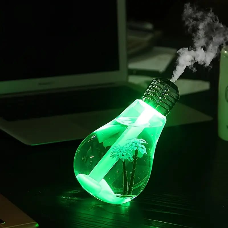 Light Bulb Humidifier with LED Night Light