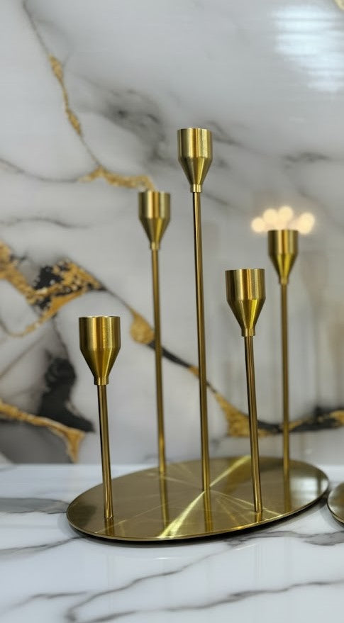 Metal Taper Candle Holders for Dining Table Centerpiece