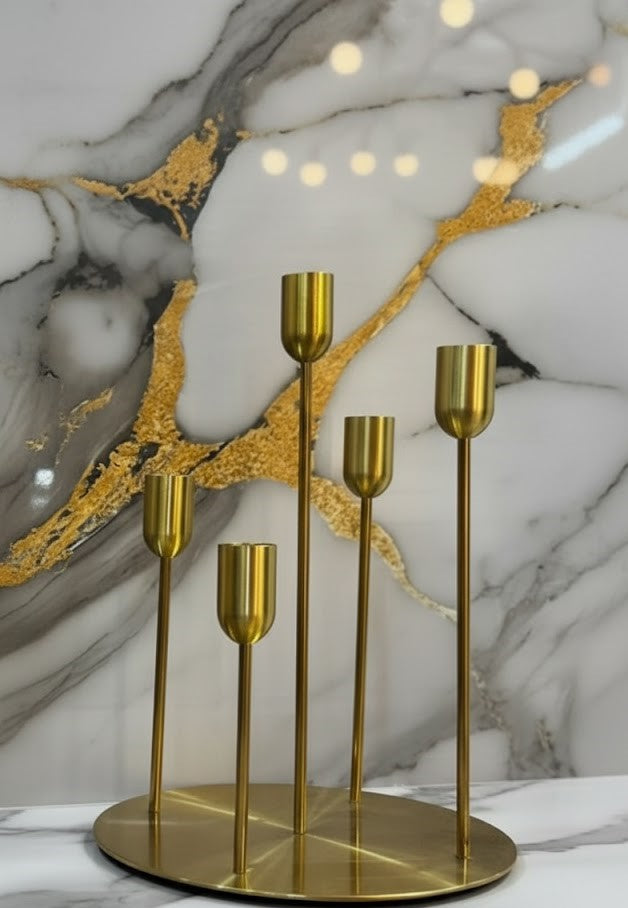 Metal Taper Candle Holders for Dining Table Centerpiece