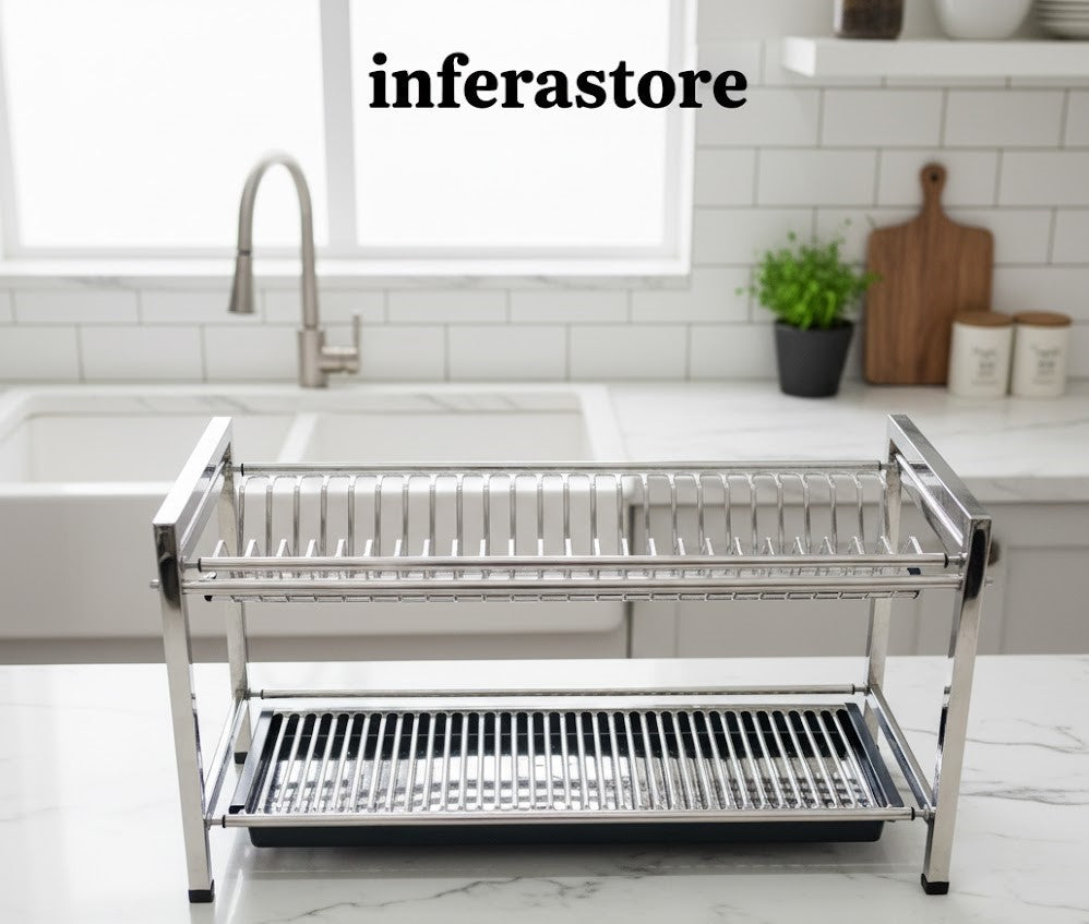 PURE STAINLESS STEEL NON MAGNETIC 🧲  DISH AND PLATES RACK