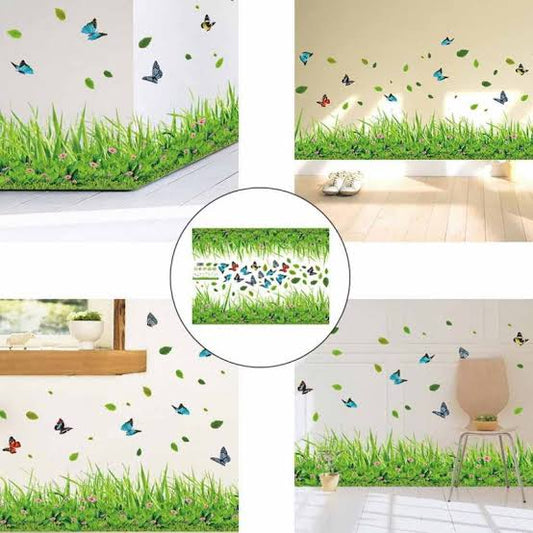 Plant & Butterfly Wall Decal