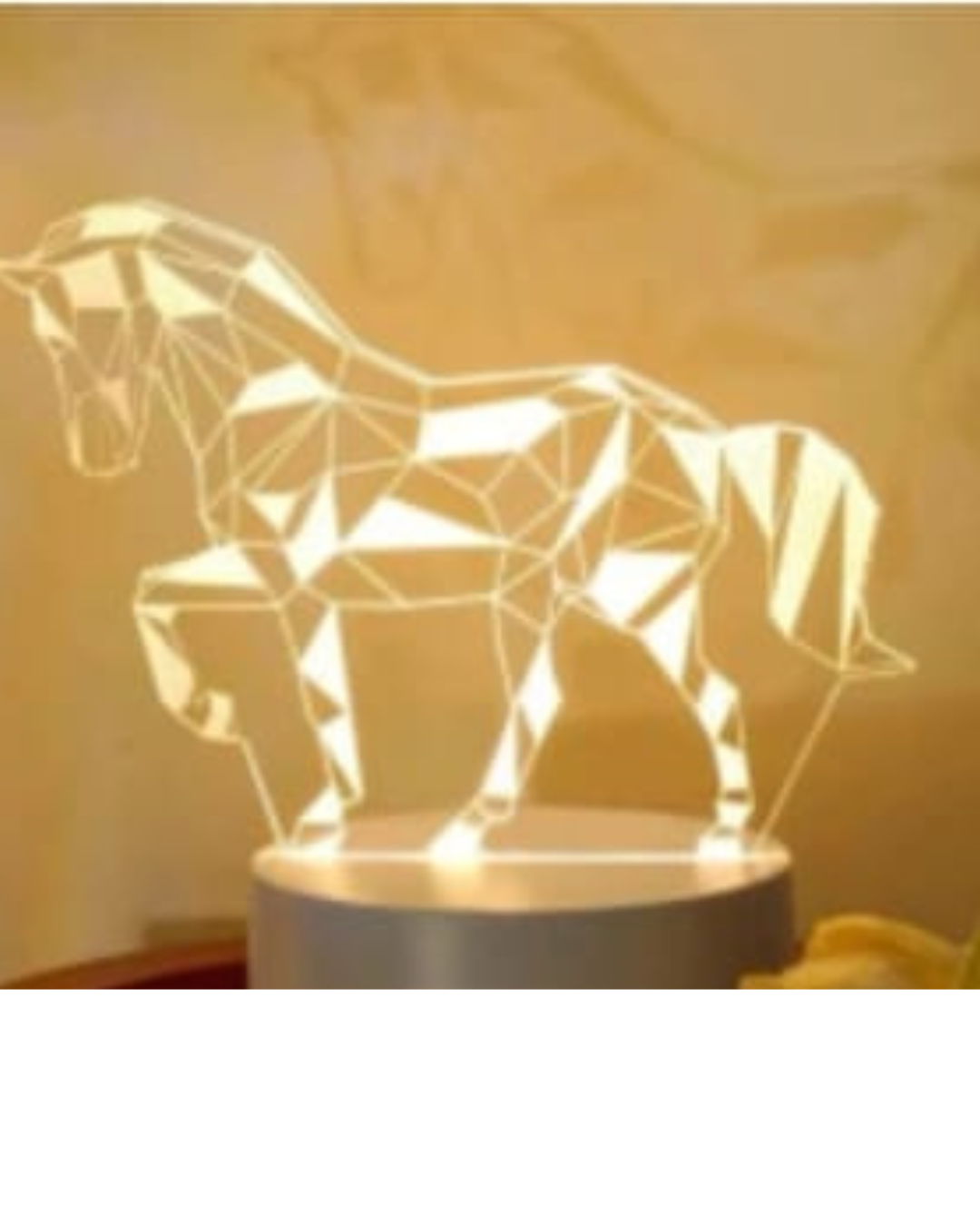 3D Acrylic Table Lamps - Horse Lamp - Hearts Lamp - Chair Lamp