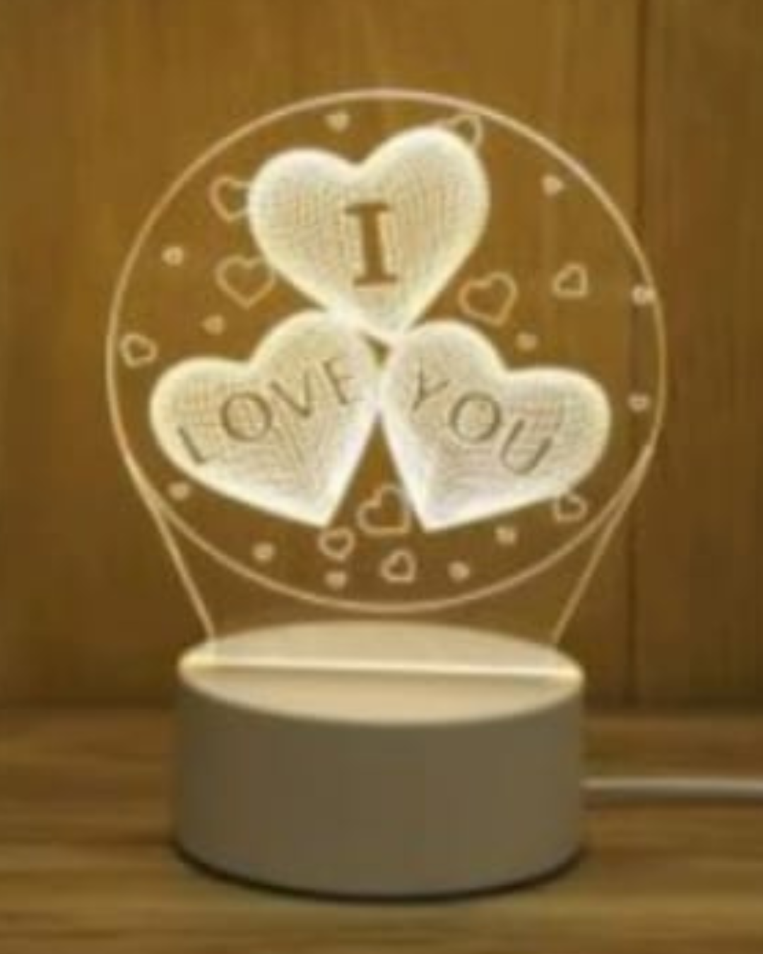 3D Acrylic Table Lamps - Horse Lamp - Hearts Lamp - Chair Lamp