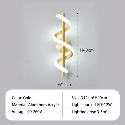 Modern Spiral Wall Sconce