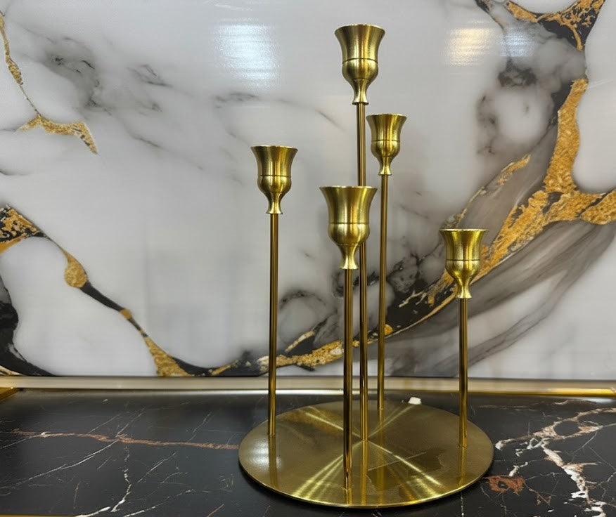 Metal Taper Candle Holders for Dining Table Centerpiece