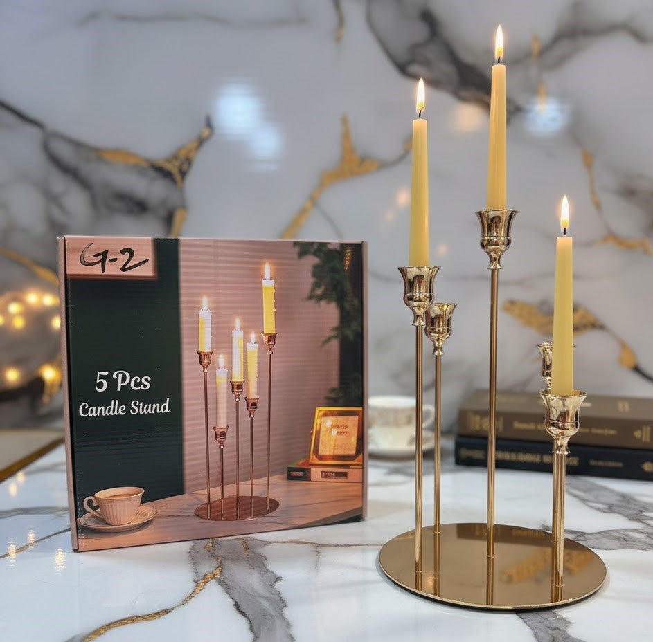 Metal Taper Candle Holders for Dining Table Centerpiece