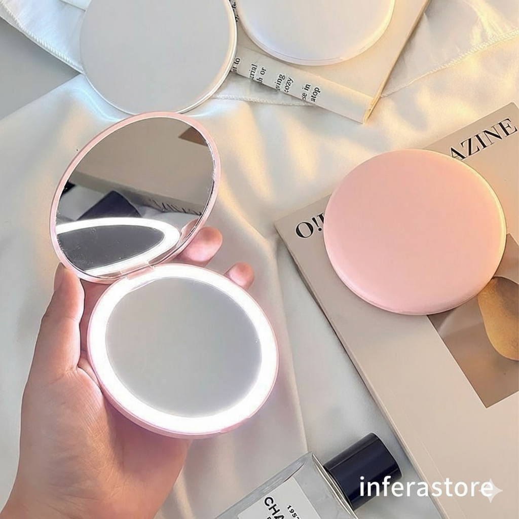 Portable Dual-View Makeup Mirror