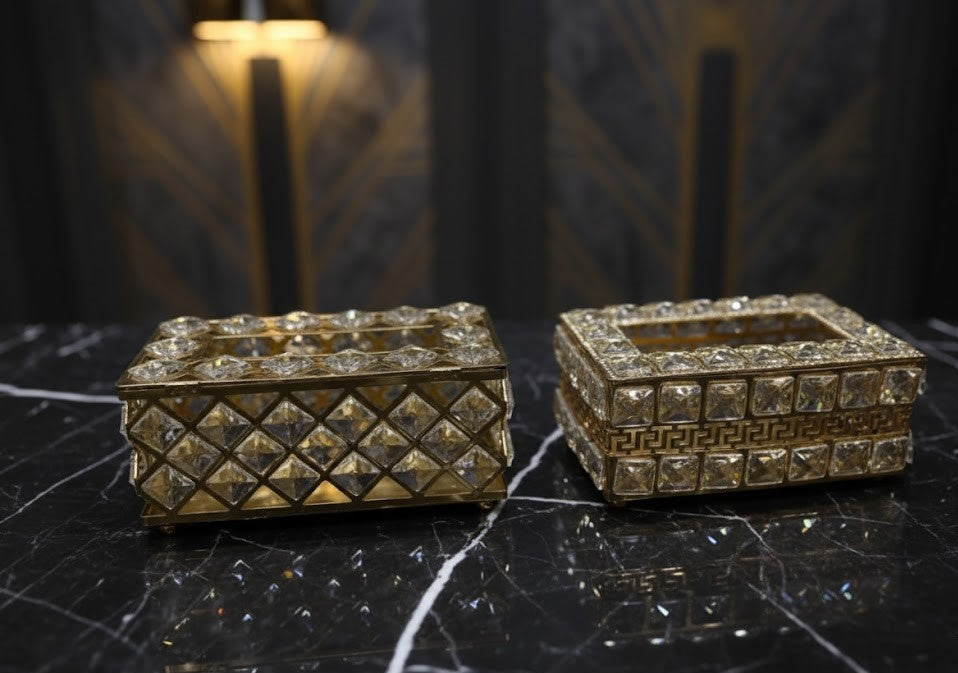 Gold-Plated Crystal Decor Box