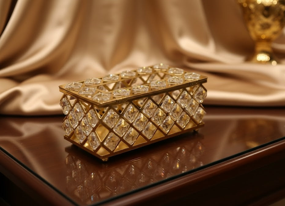 Gold-Plated Crystal Decor Box